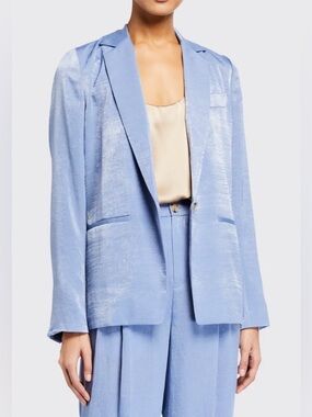 Vince Drapey Boyfriend Blazer in Sky Graphite